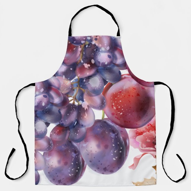 Grapes watercolor card apron (Front)
