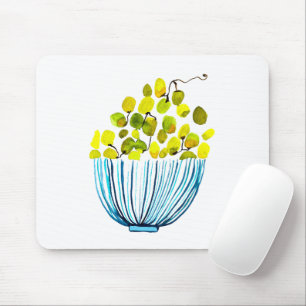 Grapes watercolor cute fruit mouse mat