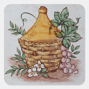 grapes wine bottle stickers