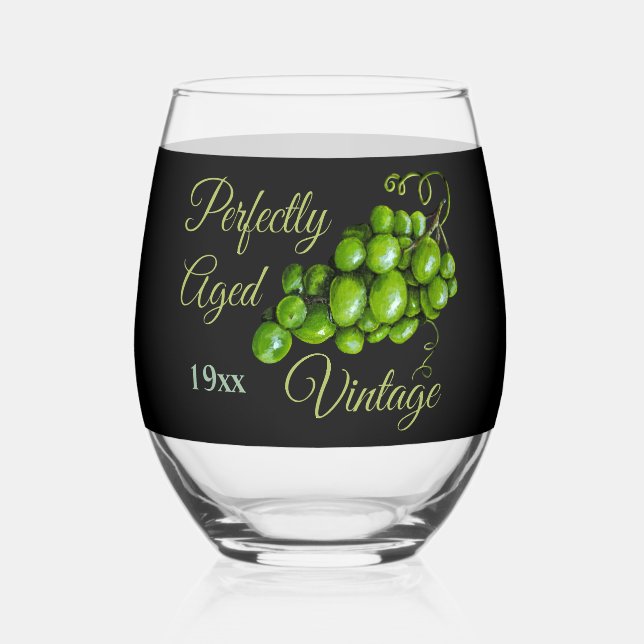 Grapes Wine Glass (Back)
