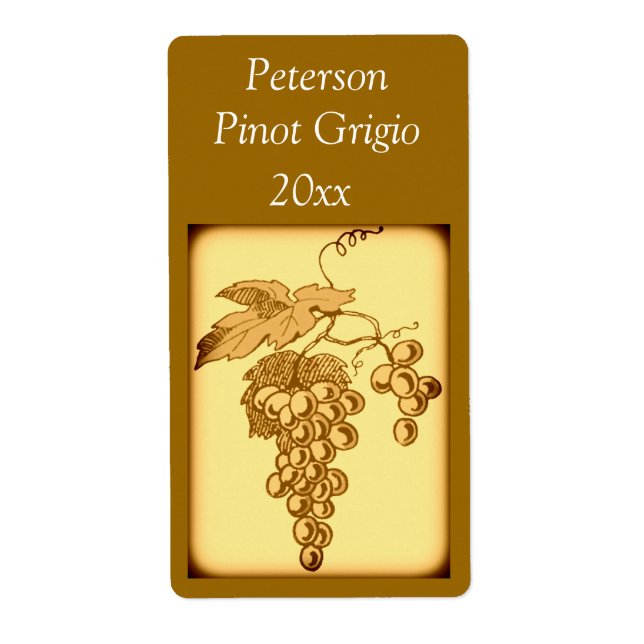 Grapes Wine Label (Front)