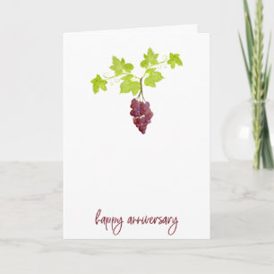 Grapes & Wine Vineyard Anniversary Card