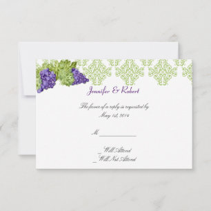 Grapevine Garden Wedding Response Card