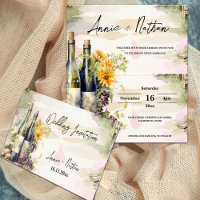 Grapevine Vineyard Romantic Wedding  Invitation