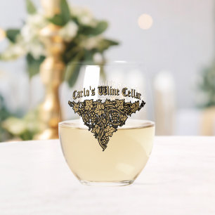 Grapevine Wine Cellar Personalised Stemless Wine Glass