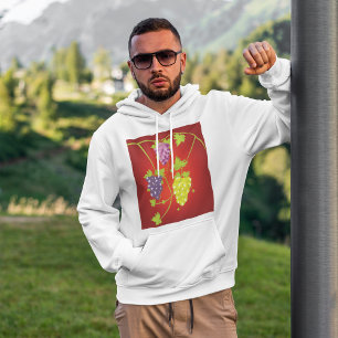 Grapevine With Bunches Of Grapes Hoodie