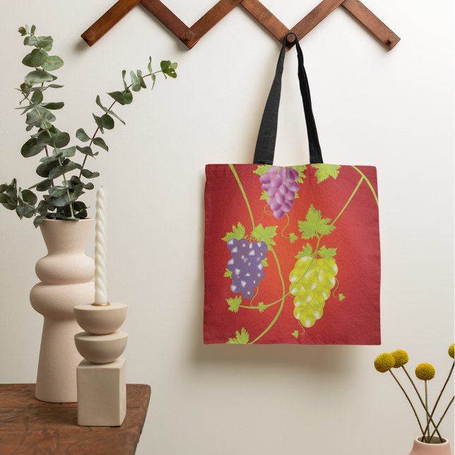 Grapevine With Bunches Of Grapes Tote Bag (Creator Uploaded)