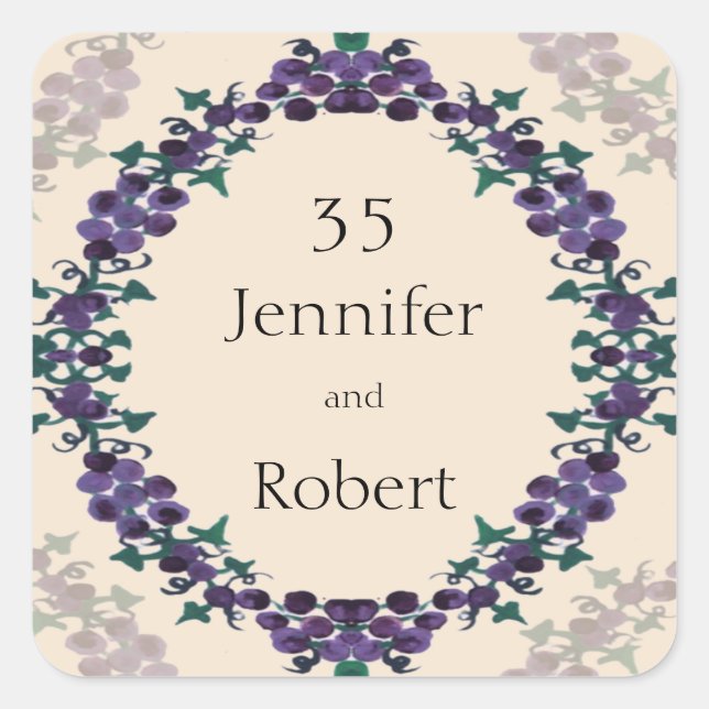 Grapevine Wreath Envelope Seal (Front)