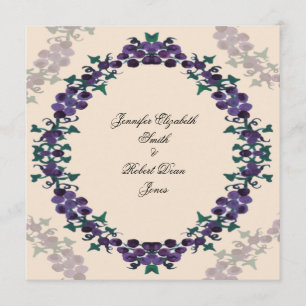 Grapevine Wreath Wedding Invitation