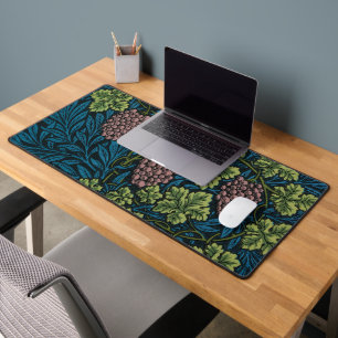 Grapevines with clusters of pink grapes Desk Mat