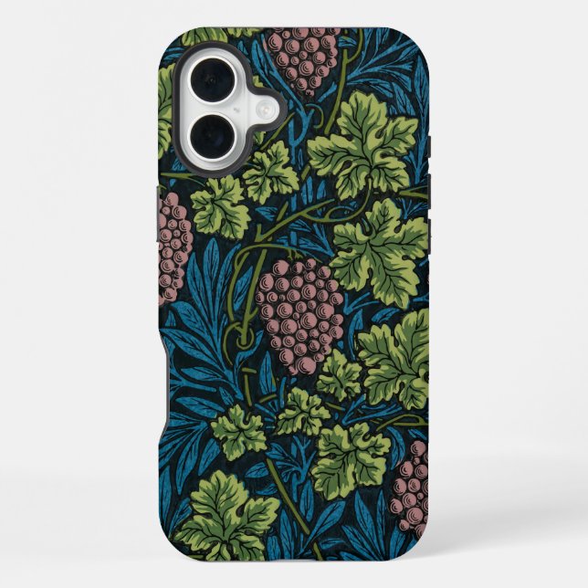  Grapevines with clusters of pink grapes  iPhone Case (Back)