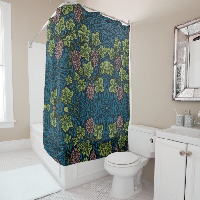  Grapevines with clusters of pink grapes  Shower Curtain (In Situ)