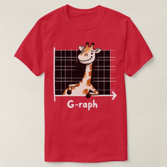 Graph Mathamatic Giraffe T-Shirt (Design Front)