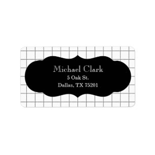Graph Paper Customisable Address Labels