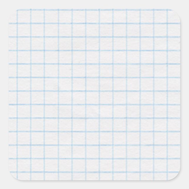 Graph Paper Square Sticker (Front)