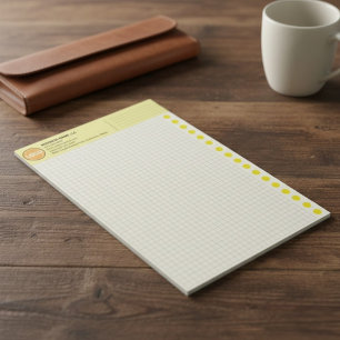 Graph Paper with Logo (Inch Squares) Custom Grid Notepad