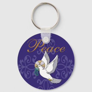 Graphic1 peace keychain