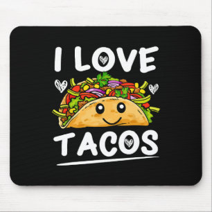 Graphic 365 I Love Tacos Tee Cinco De Mayo Taco Mouse Mat