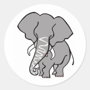 Graphic - African ELEPHANT -Wildlife -Nature Classic Round Sticker