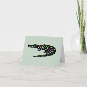 Graphic American CROCODILE - Nature -Wildlife - Card