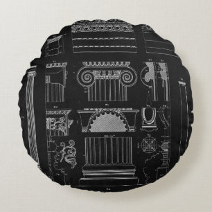 Graphic Architecture IV Round Cushion