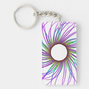 Graphic Art Circle Keychain