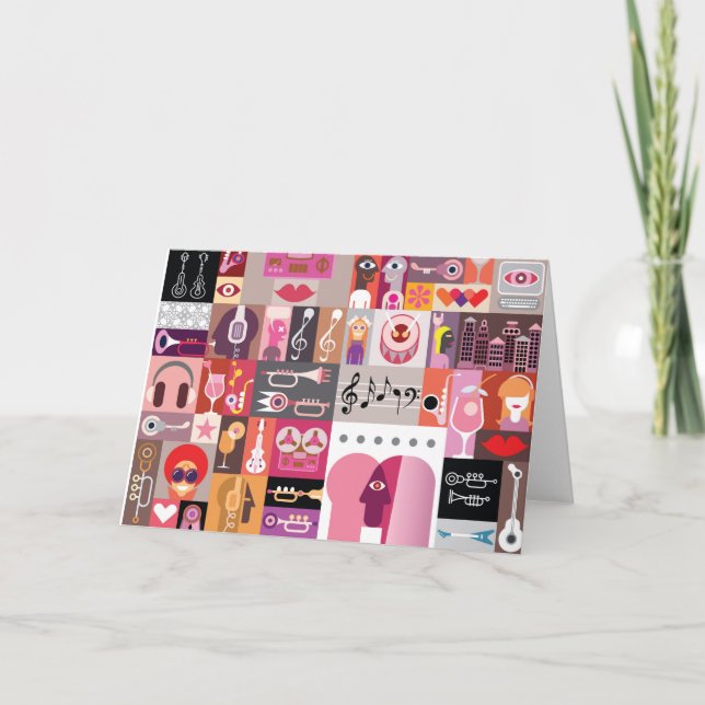 Graphic art collage invitation (Front)