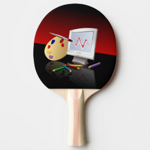 Graphic Art Ping Pong Paddle