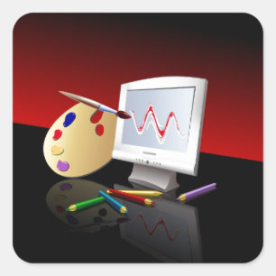 Graphic Art Square Sticker