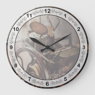 Graphic Artist - The humble printing press Large Clock