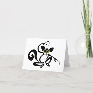 Graphic AYE-AYE - Endangered animal  graphic - Thank You Card
