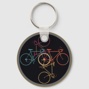 graphic bikes - cycling key ring