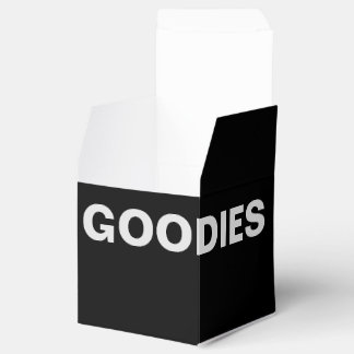 GRAPHIC BLACK AND WHITE GOODIES FAVOR BOX
