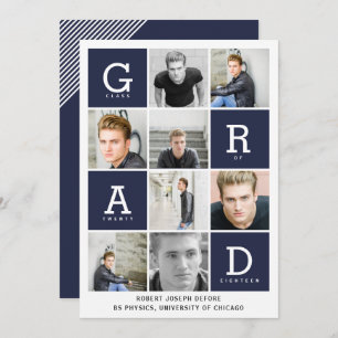 GRAPHIC BOXES GRADUATION INVITATION