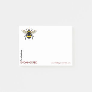 Graphic BUMBLE BEE - Endangered insects -Notes Post-it Notes