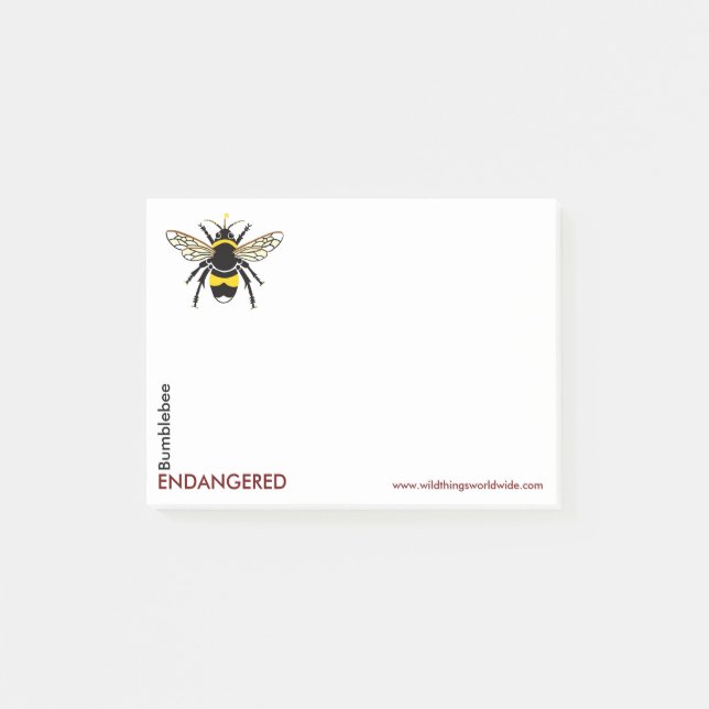 Graphic BUMBLE BEE - Endangered insects -Notes Post-it Notes (Front)