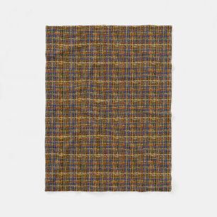 Graphic Burlap Woven Strings Blue Fleece Blanket
