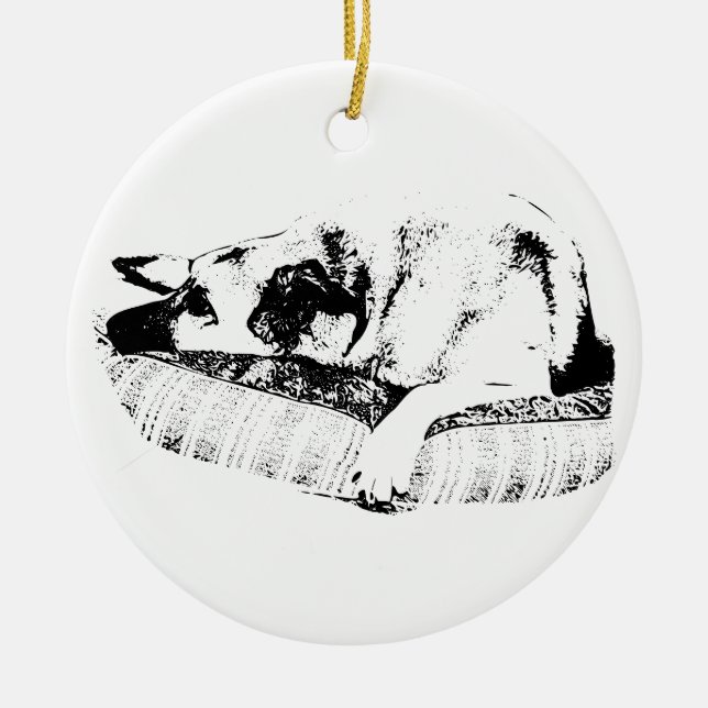 Graphic Calm, Bold Lounge Start Ceramic Tree Decoration (Front)