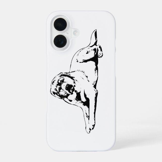 Graphic Calm Protector iPhone 16 Case (Back)