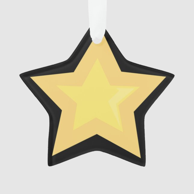 GRAPHIC CARTOON STAR CHRISTMAS HOLIDAY ORNAMENT (Front)