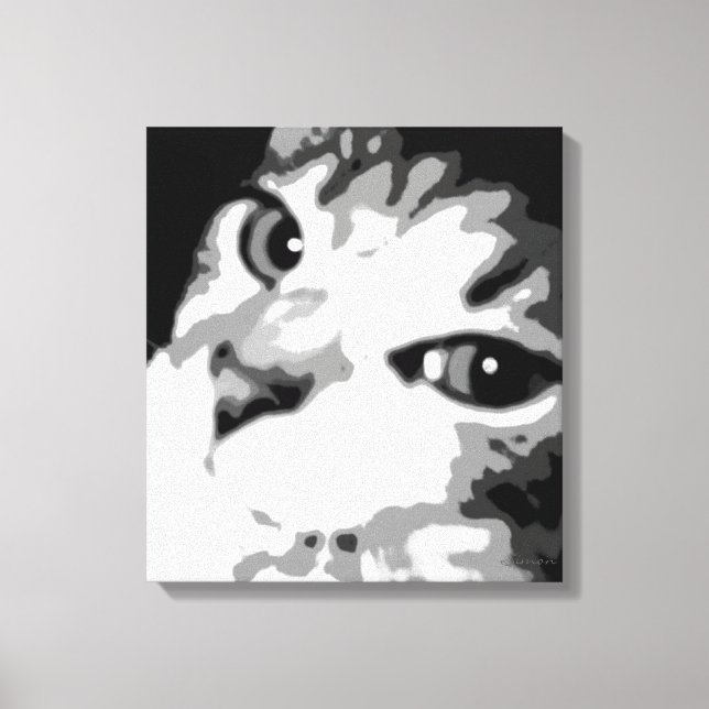 Graphic Cat on Canvas Print (Front)
