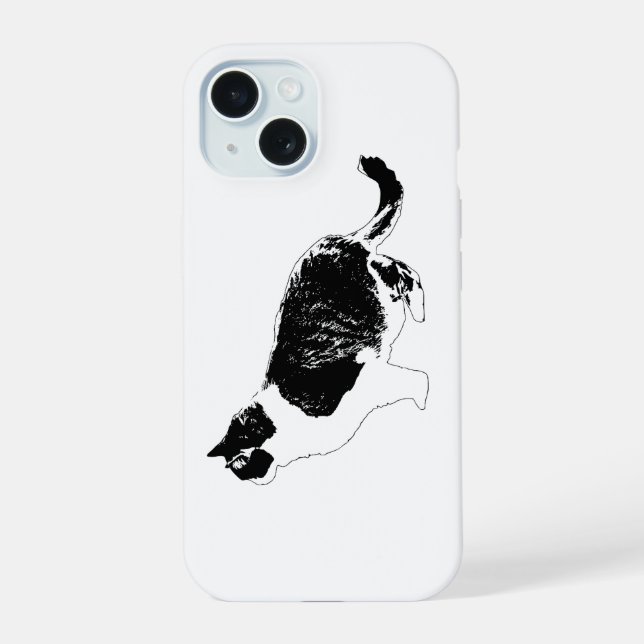 Graphic Cat, Soft Guard iPhone 15 Case (Back)