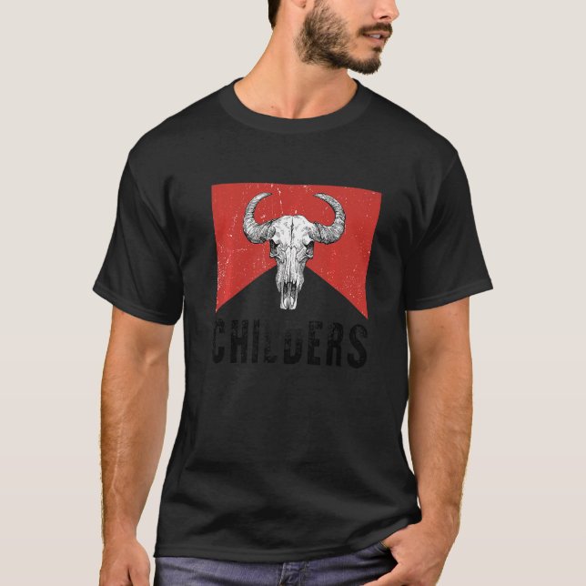 Graphic Childers Bull Skull  Leopard Cow Skulls T-Shirt (Front)