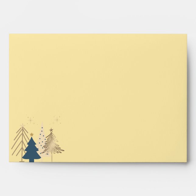 Graphic Christmas Tree Butter Yellow Christmas  Envelope (Front)