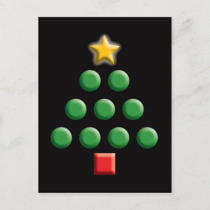 Graphic Christmas Tree Holiday Postcard