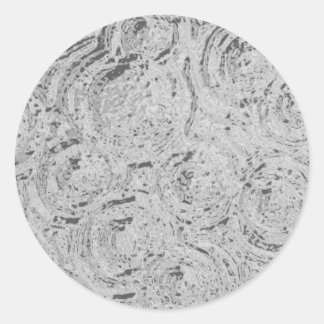 Graphic Circles - SILVER Classic Round Sticker