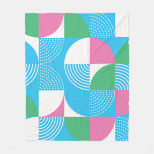 Graphic circles: vintage seamless motif. fleece blanket