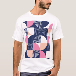 Graphic Circles Vintage Seamless Pattern T-Shirt