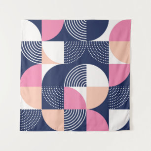 Graphic Circles Vintage Seamless Pattern Tapestry