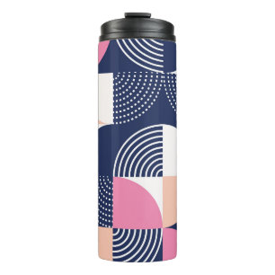 Graphic Circles Vintage Seamless Pattern Thermal Tumbler